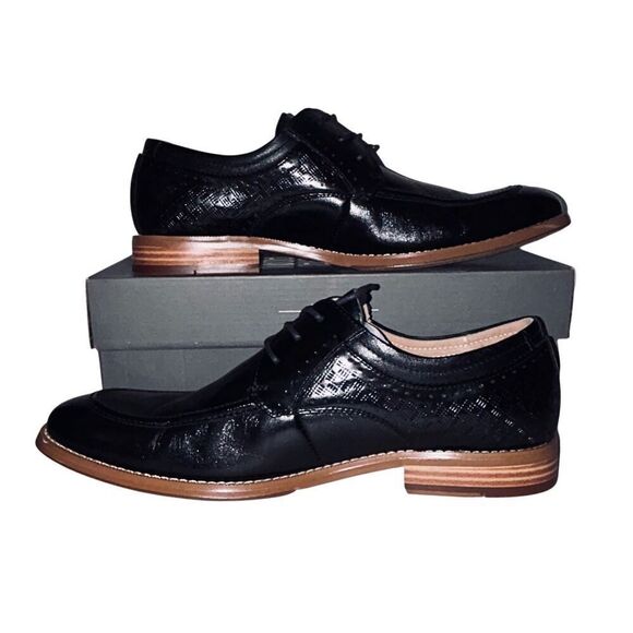 Stacy Adams Mens Leather Dress Shoes Fielding Moc Toe Oxford Black 9 D main image 4